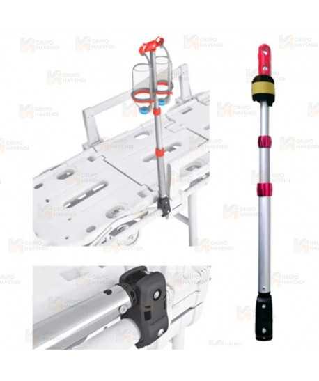 Porta suero telescópico plegable Track 4-30 de Spencer para camillas