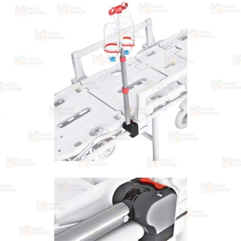 Porta suero plegable Track 5 para camillas Carrera de Spencer