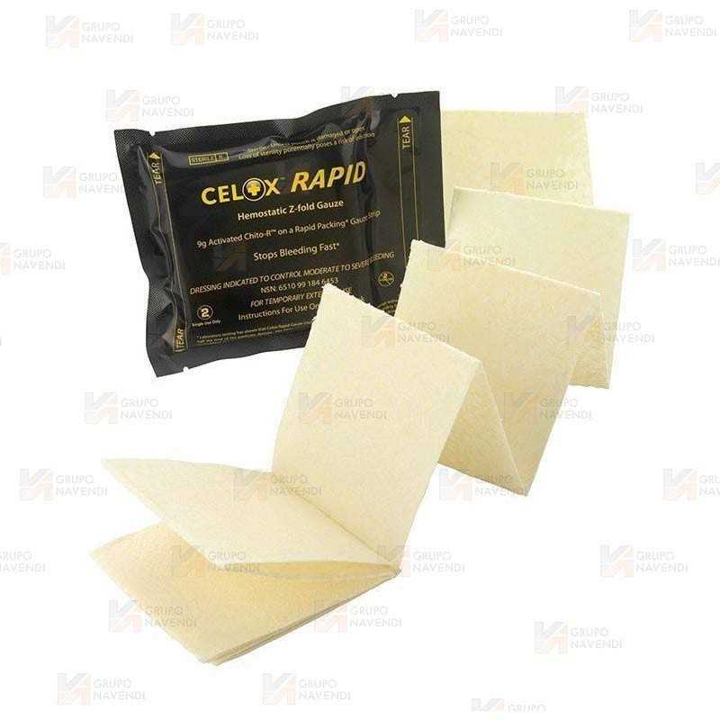 Venda hemostática CELOX RAPID para el control hemorrágico (7,6 cm x 1,5 m)