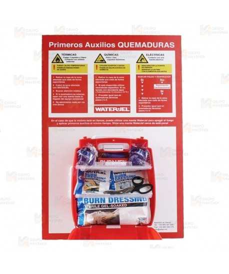 Panel con botiquín profesional WaterJel PIBK para quemaduras