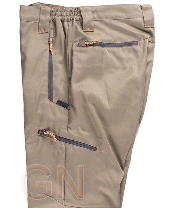Pantalón sport multibolsillos de viscosa con refuerzos