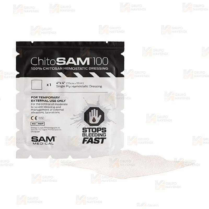 Apósito hemostático ChitoSAM 100 – 10 X 10 CM