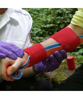 Férula inmovilización SAM Splint plana + vendaje cohesivo (14 x 91)