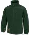 Chaqueta de forro polar verde oscuro con bolsillos y coderas
