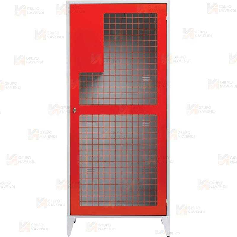 Taquilla metálica de una puerta para bomberos
