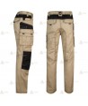 Pantalón de trabajo multibolsillos con refuerzos en tejido canvas