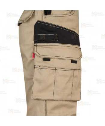 Pantalón de trabajo multibolsillos con refuerzos en tejido canvas