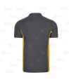 Polo bicolor de manga corta color azul gris y amarillo