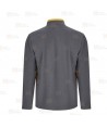 Chaqueta polar bicolor y cuello alto color gris y amarillo