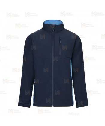 Chaqueta unisex, bicolor de softshell color marino y azul
