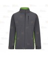 Chaqueta unisex, bicolor de softshell color gris y verde