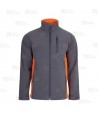 Chaqueta unisex, bicolor de softshell color gris y naranja