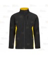 Chaqueta unisex, bicolor de softshell color negro y amarillo