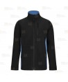 Chaqueta unisex, bicolor de softshell color negro y azul
