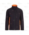 Chaqueta unisex, bicolor de softshell color marino y naranja