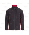 Chaqueta unisex, bicolor de softshell color negro y rojo