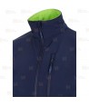 Chaqueta unisex, bicolor de softshell color marino y verde