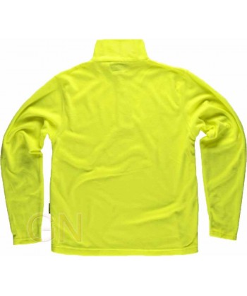 Jersey polar segunda piel con cierre de media cremallera color amarillo A.V.