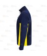 Chaqueta unisex, bicolor de softshell color marino y amarillo