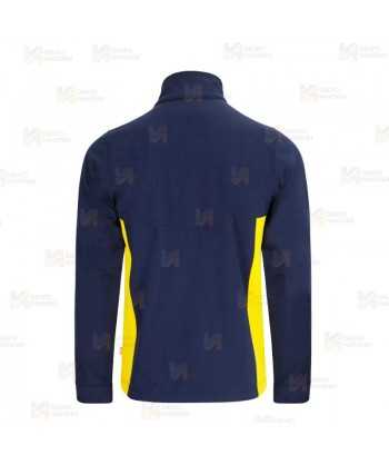 Chaqueta unisex, bicolor de softshell color marino y amarillo