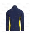 Chaqueta unisex, bicolor de softshell color marino y amarillo