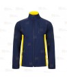 Chaqueta unisex, bicolor de softshell color marino y amarillo