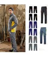 Pantalón bicolor elástico multibolsillos