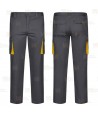 Pantalón bicolor elástico multibolsillos