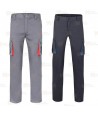 Pantalón bicolor elástico multibolsillos