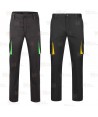 Pantalón bicolor elástico multibolsillos