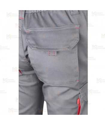 Pantalón bicolor elástico multibolsillos