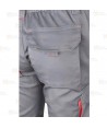 Pantalón bicolor elástico multibolsillos