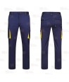 Pantalón bicolor elástico multibolsillos