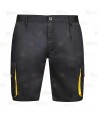 Pantalón bermuda bicolor multibolsillos