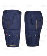Pantalón bermuda bicolor multibolsillos