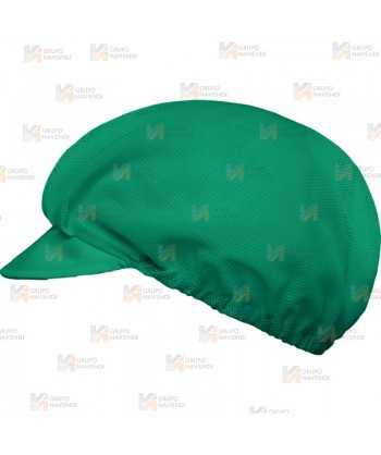 Cofia de rejilla con visera rígida color verde