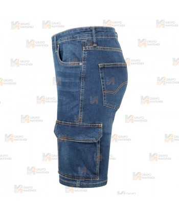 Bermudas vaqueras multibolsillos con tejido elástico muy resistente