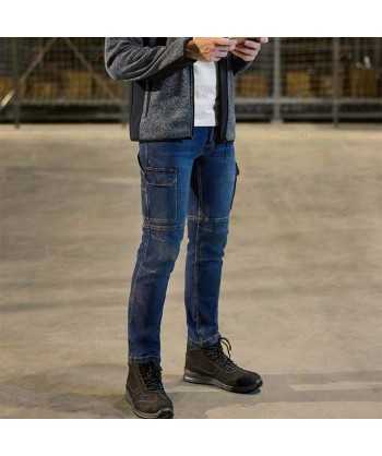 Pantalón vaquero multibolsillos con tejido elástico muy resistente