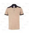 Polo bicolor de manga corta con tejido elástico