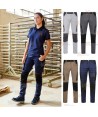 Pantalón bicolor con refuerzos, multibolsillos y tejido elástico