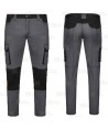 Pantalón bicolor con refuerzos, multibolsillos y tejido elástico