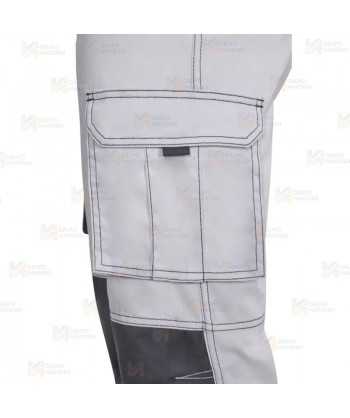 Pantalón bicolor con refuerzos, multibolsillos y tejido NO elástico