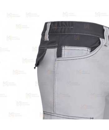 Pantalón bicolor con refuerzos, multibolsillos y tejido elástico