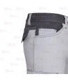 Pantalón bicolor con refuerzos, multibolsillos y tejido elástico