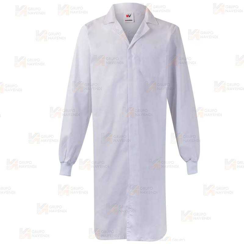 Bata alimentaria con cierre velcro oculto y puños