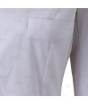 Bata corta en tejido elástico de color blanco para mujer