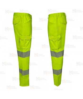 Pantalón alta visibilidad clase 2 elástico y con cintas segmentadas