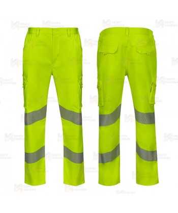 Pantalón alta visibilidad clase 2 elástico y con cintas segmentadas