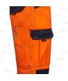 Pantalón alta visibilidad con refuerzos, multibolsillos, elástico stretch y con cintas segmentadas