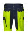 Pantalón alta visibilidad con refuerzos, multibolsillos, elástico stretch y con cintas segmentadas